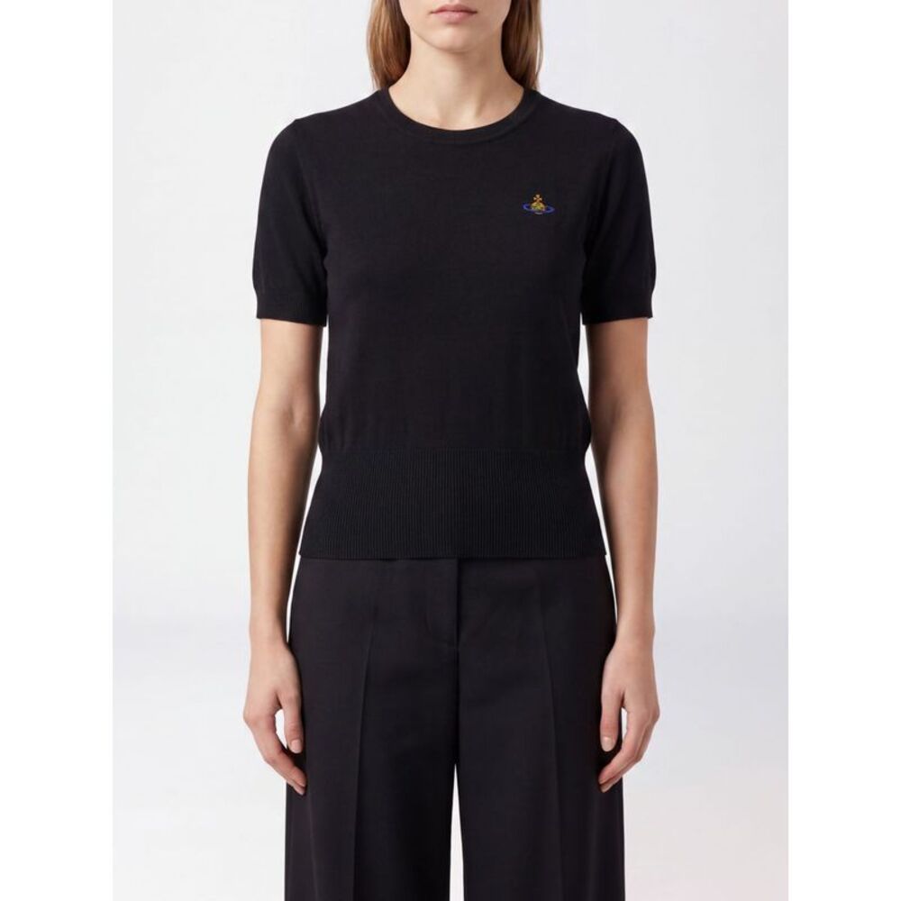 Slim Fit Cotton And Cashmere Jumper Vivienne Westwood With Orb Logo